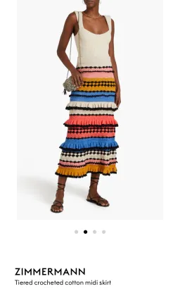 Zimmerman Crocheted Skirt Multi Size 1 / AU 10 for rent on The Volte - image 1