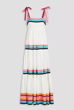 Zimmermann Lulu Tiered Ribbon Dress Stripe Size 0 / AU 8 for rent on The Volte - image 3