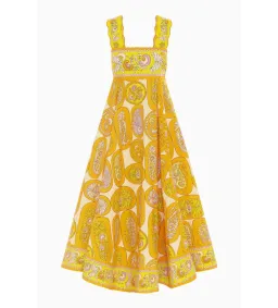 Alemais Diana Summer Dress Yellow Floral Size AU 10 for rent on The Volte - image 6