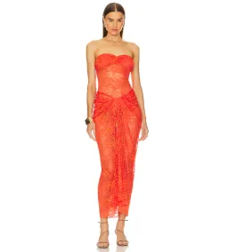 Natalie Rolt Naomi Dress Tangerine Size 1 / AU 8 for rent on The Volte - image 1