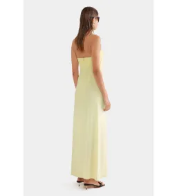 Venroy Beaded Strapless Maxi Dress Pastel Yellow Size 6  for rent on The Volte - image 3
