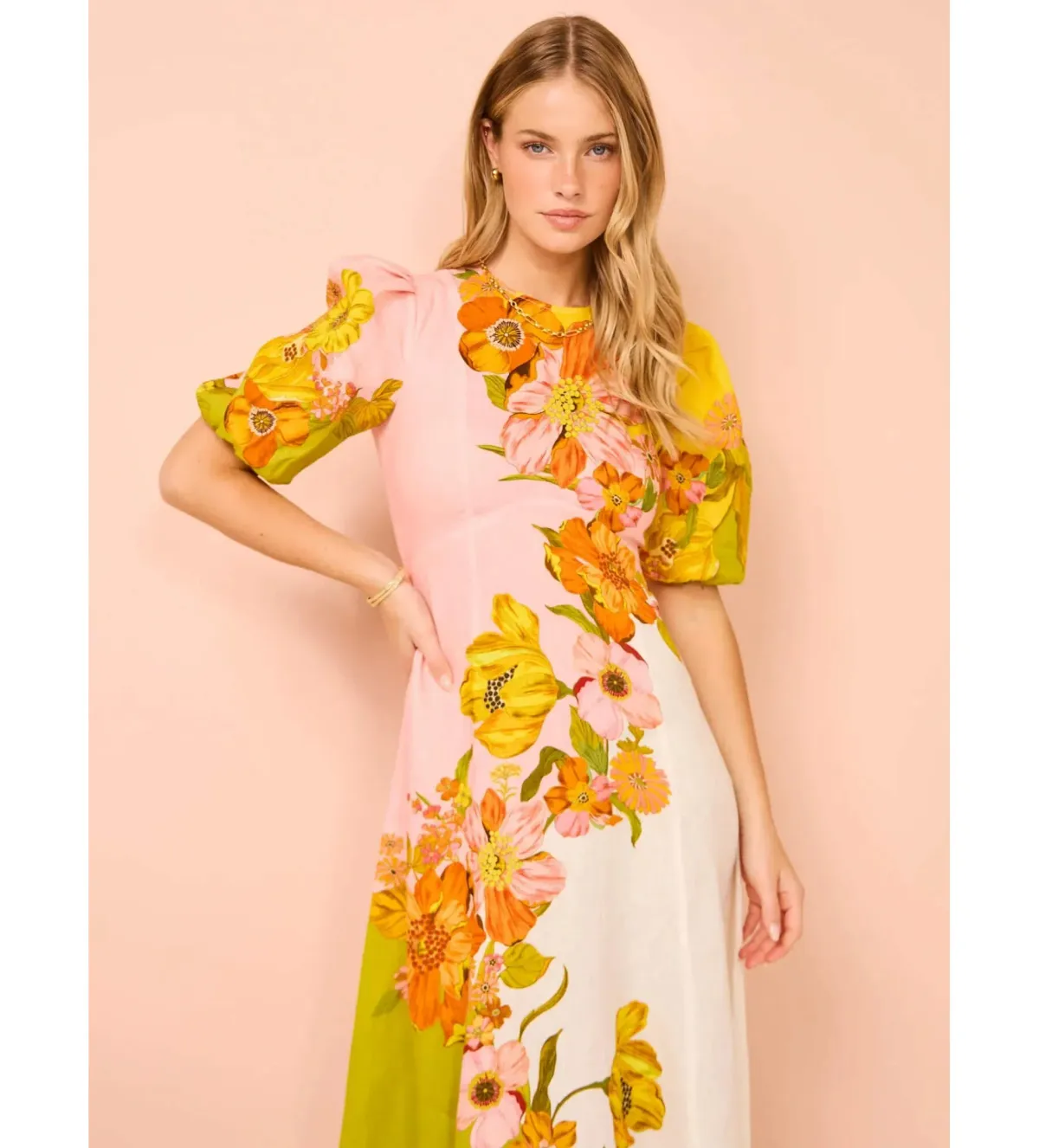 Alemais Silas Midi Dress In Floral Size AU 8 - Image 2