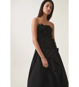 Aje Splendour Flower Gown Black Size AU 6 for rent on The Volte - image 9