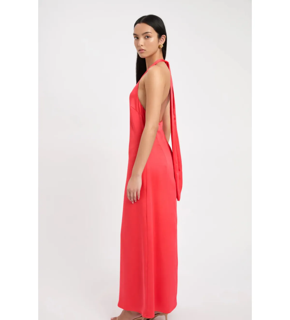 Kookai Milan Maxi Dress Red/Coral Size 38 / AU 10 - Image 2