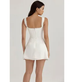 House Of CB Tilly Pin Tuck Mini Dress White Size XS / AU 6 for rent on The Volte - image 3