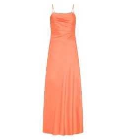Aje Clarice Draped Maxi Dress Sunset Orange Size AU 8 for rent on The Volte - image 5