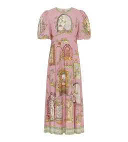 Alemais Monte Midi Dress Pink Print Size AU 16 for rent on The Volte - image 5