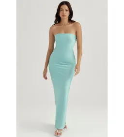 House of CB Alette Satin Maxi Dress Jade Size M / AU 10 for rent on The Volte - image 4