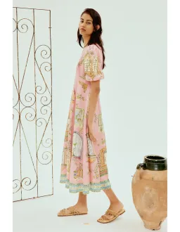 Alemais Monte Midi Dress Pink Size 8 for rent on The Volte - image 2