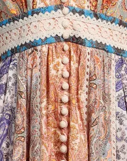 Zimmermann Devi Spliced Midi Dress Print Size 4 / AU 16 for rent on The Volte - image 4