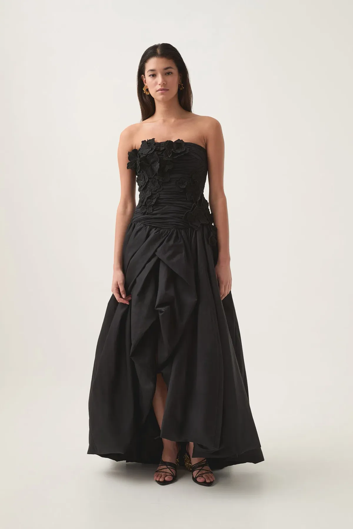 Aje Splendour Flower Gown in Black Size 12 - Image 2