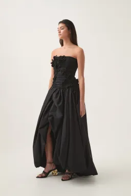 Aje Splendour Flower Gown in Black Size 12 for rent on The Volte - image 6