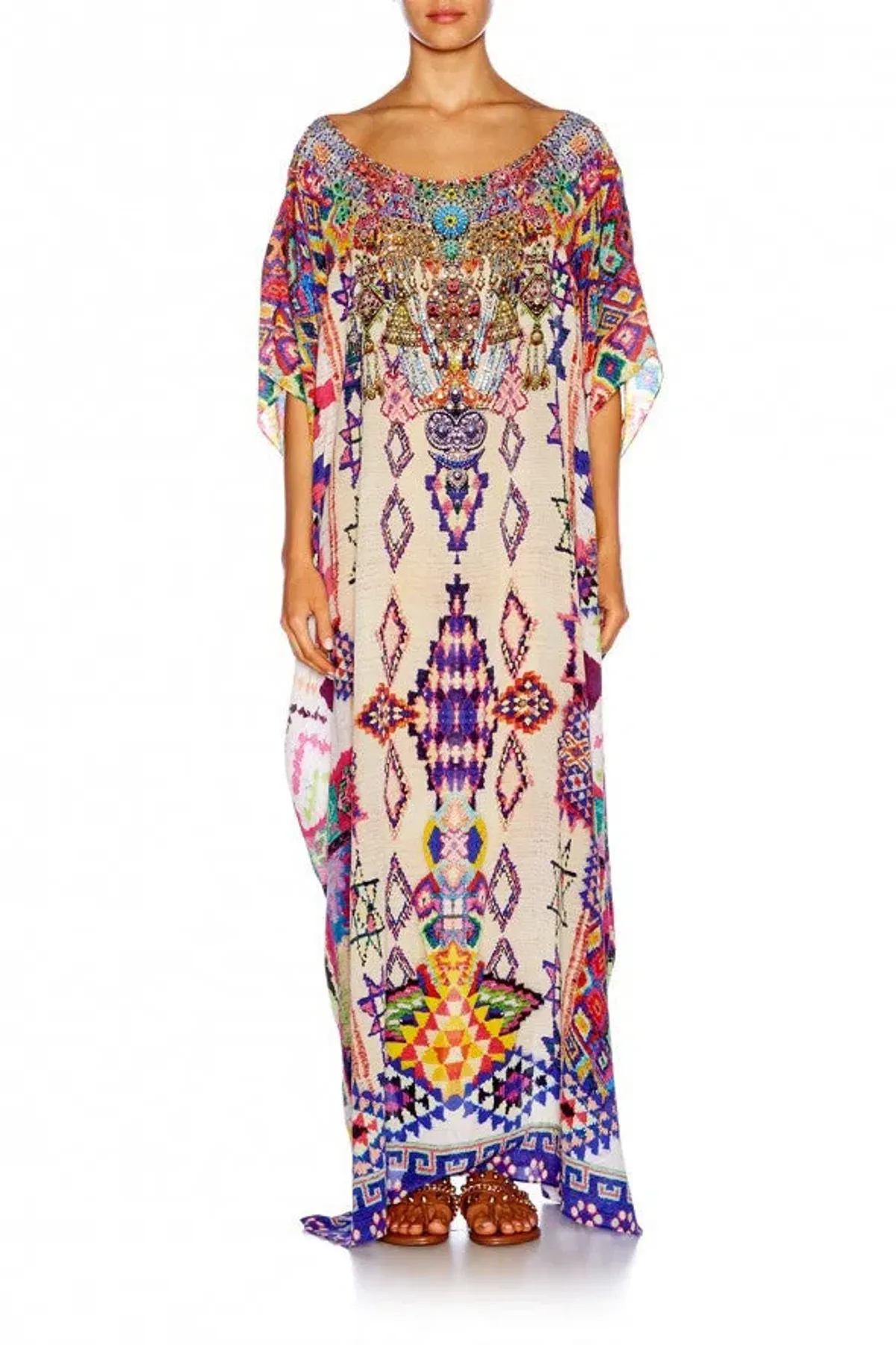 Camilla Mother Knows Best Round Neck Kaftan One Size - Image 1