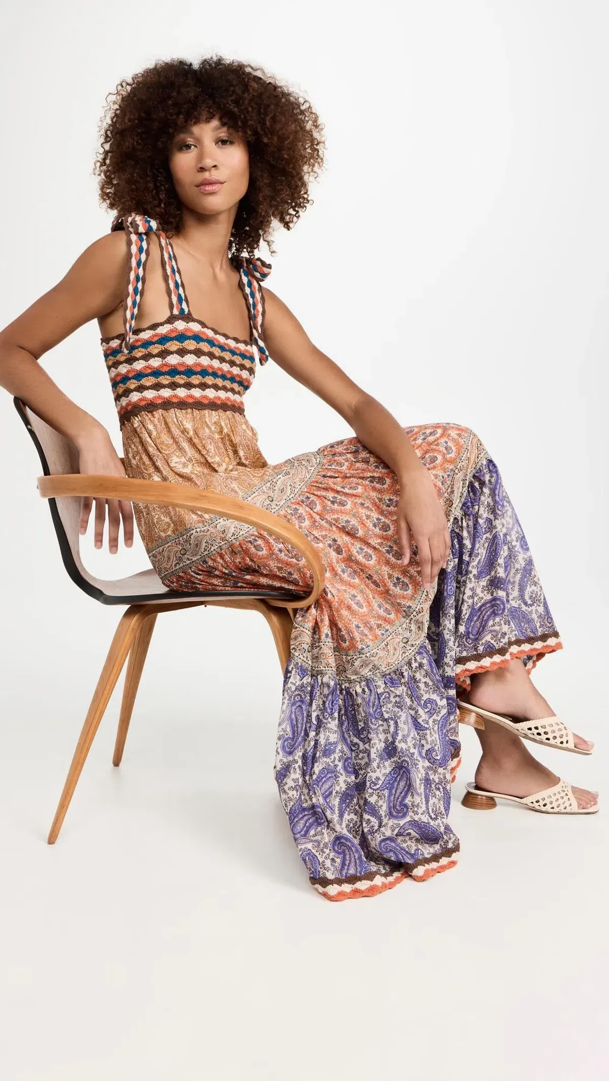 Zimmermann Devi Crochet Midi Dress Spliced Size 1 / AU 10 - Image 5