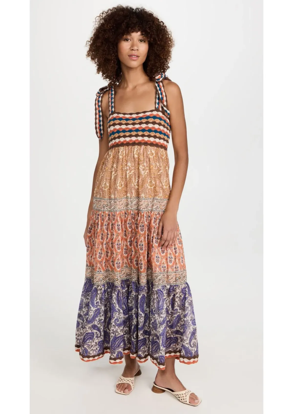 Zimmermann Devi Crochet Midi Dress Spliced Size 1 / AU 10 - Image 1