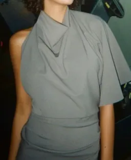 Bec & Bridge Sanja Asym Mini Dress in Elephant Grey Size 10 for rent on The Volte - image 3