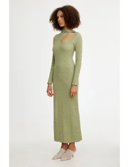 Significant Other Brielle Long Sleeve Midi Dress Sage Green Size 8 for rent on The Volte - image 2