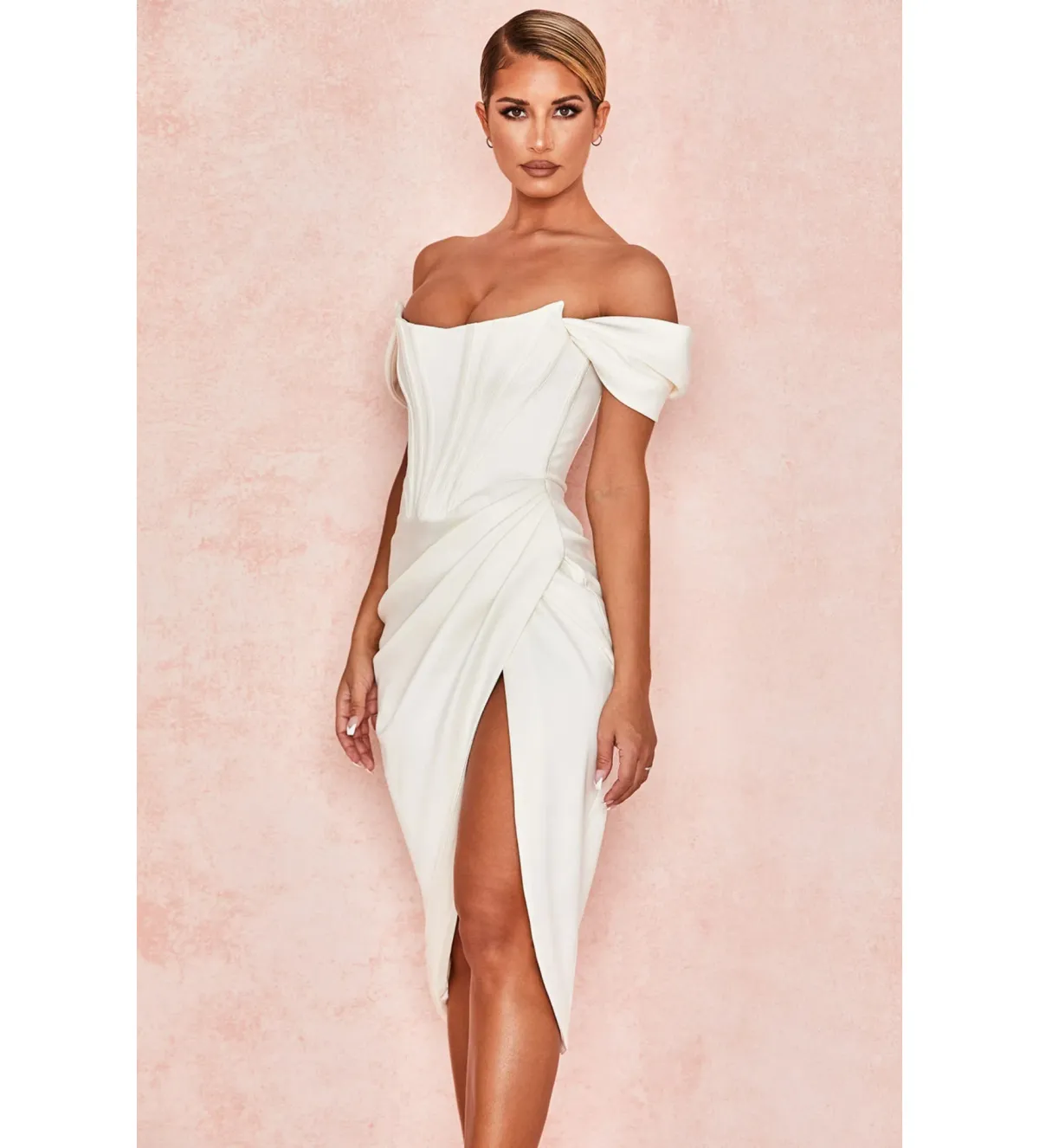 House of CB Loretta Dress in Ivory Size XS / AU 6 - Image 2