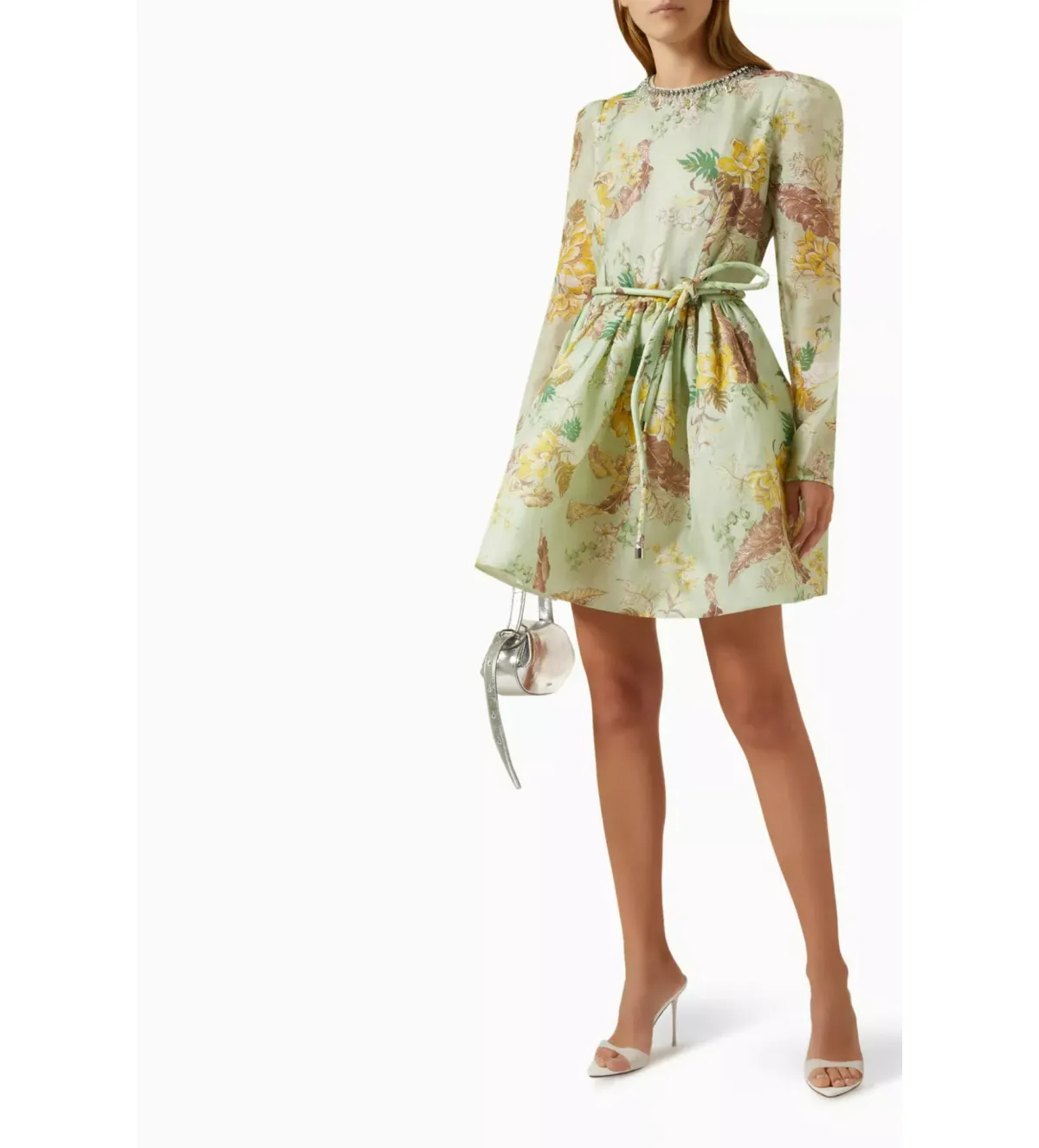 Zimmermann Matchmaker Tulip Mini Dress in Mint Tropical Floral Size 2 / AU 12 - Image 1