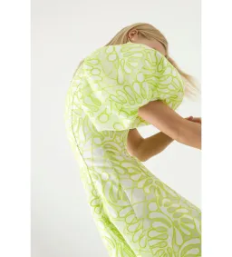 Aje Botanical Applique Midi Dress Ivory/Citrus Yellow Size M / AU 10 for rent on The Volte - image 3