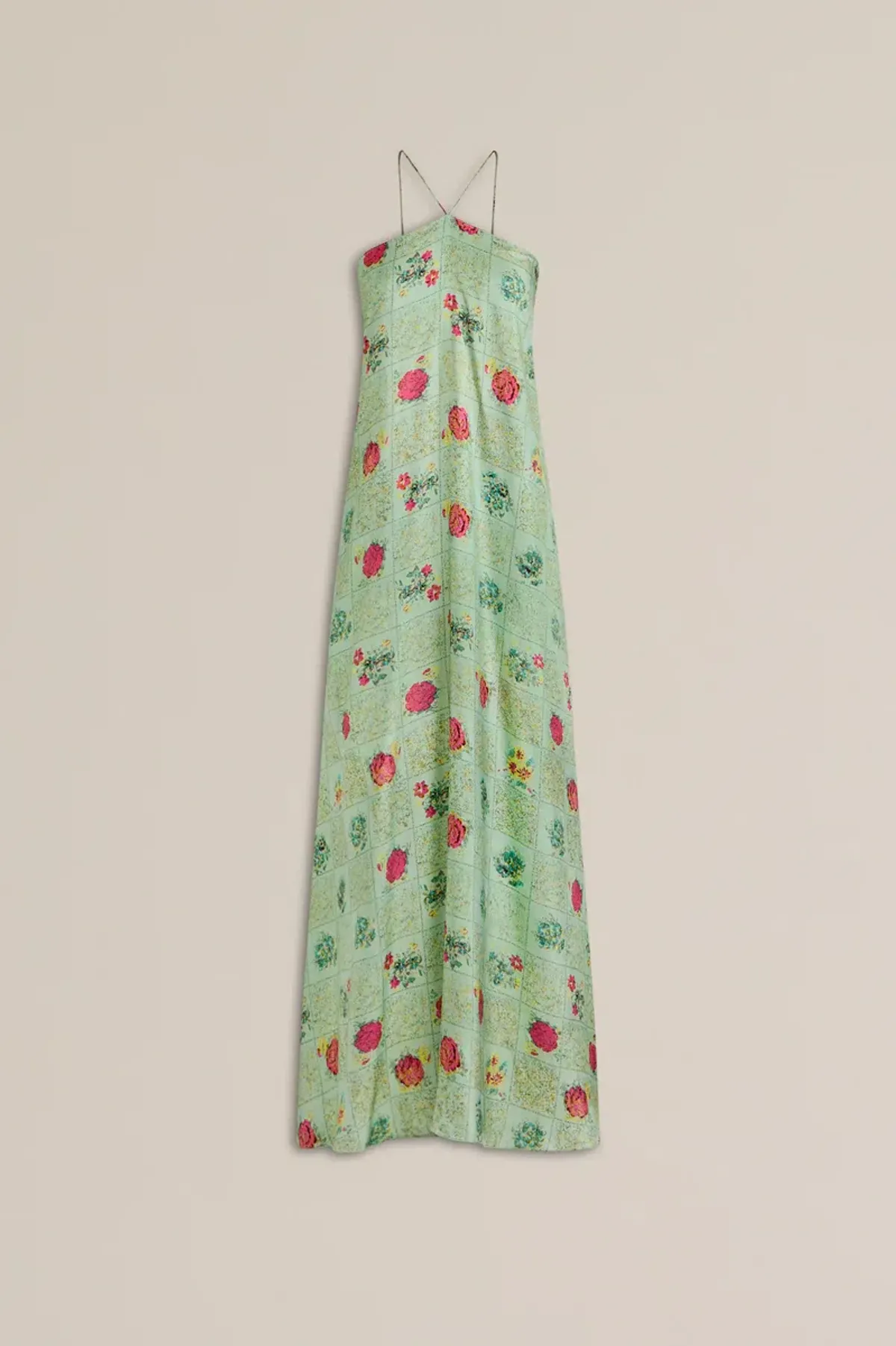 Scanlan Theodore Silk Lattice Dress Green Size 8 - Image 3