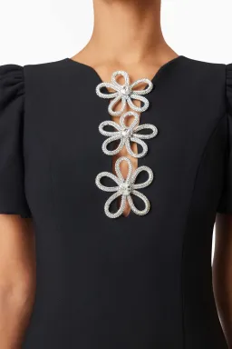 Elliatt Delia Diamante Mini Dress in Black Size 10 for rent on The Volte - image 6