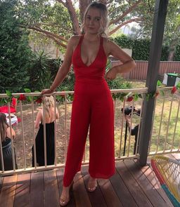 Kookai Red jumpsuit sz 6 for rent on The Volte - image 1
