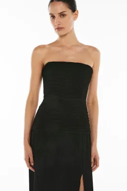 Manning Cartell Double Time Pleat Strapless in Black Size 10 for rent on The Volte - image 4