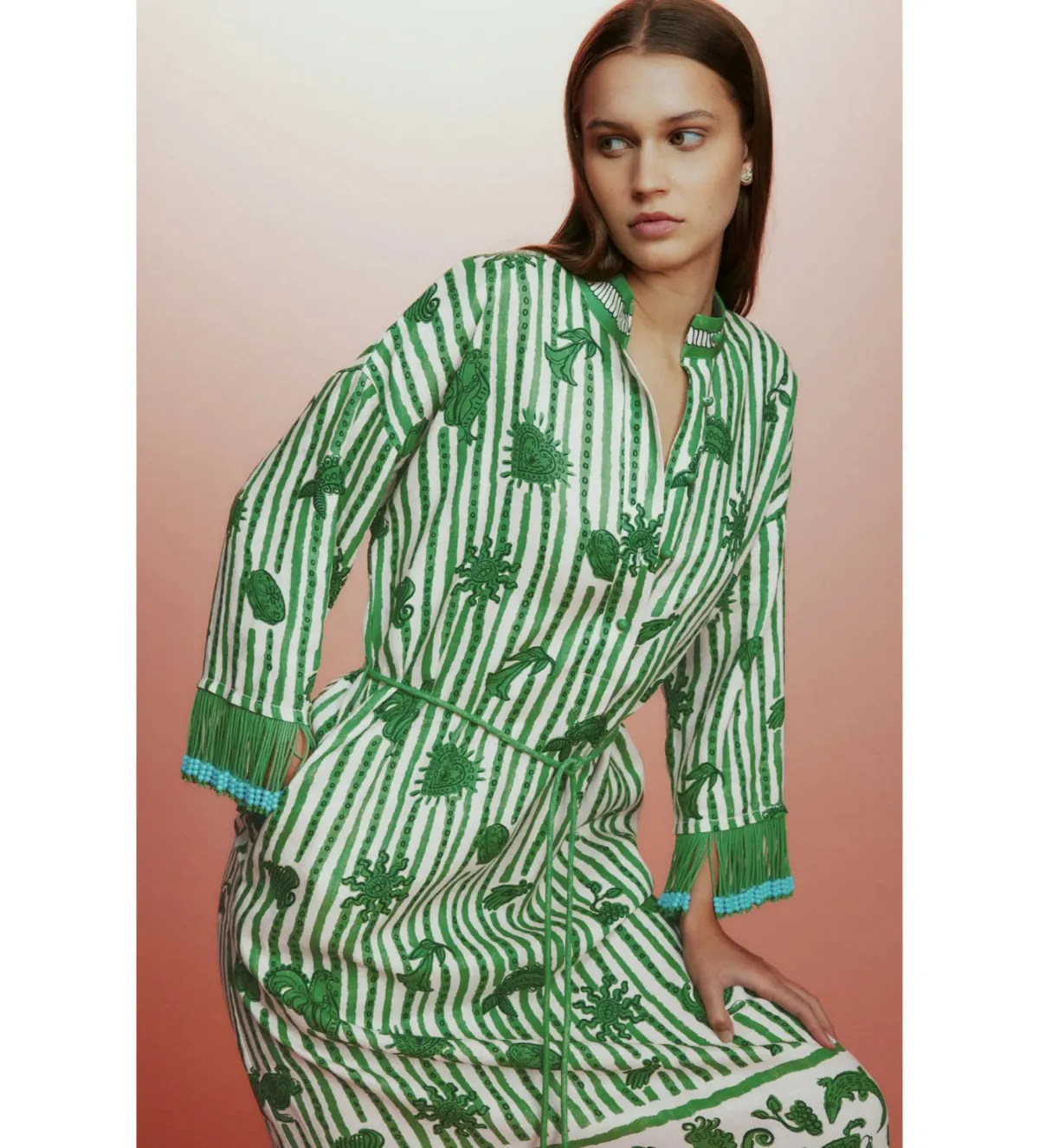 Alémais Lula Midi Dress Green Size AU 16 - Image 2