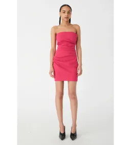 MISHA Alston Crepe Mini Dress Raspberry Pink Size 8/S for rent on The Volte - image 1