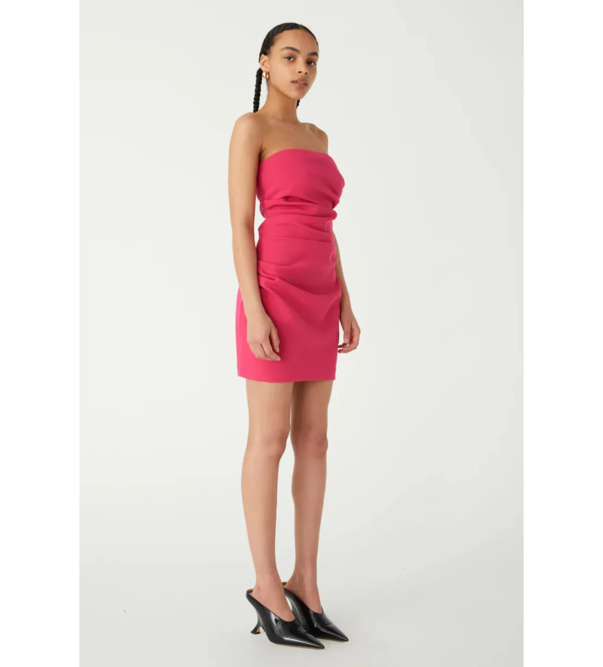 MISHA Alston Crepe Mini Dress Raspberry Pink Size 8/S - Image 2