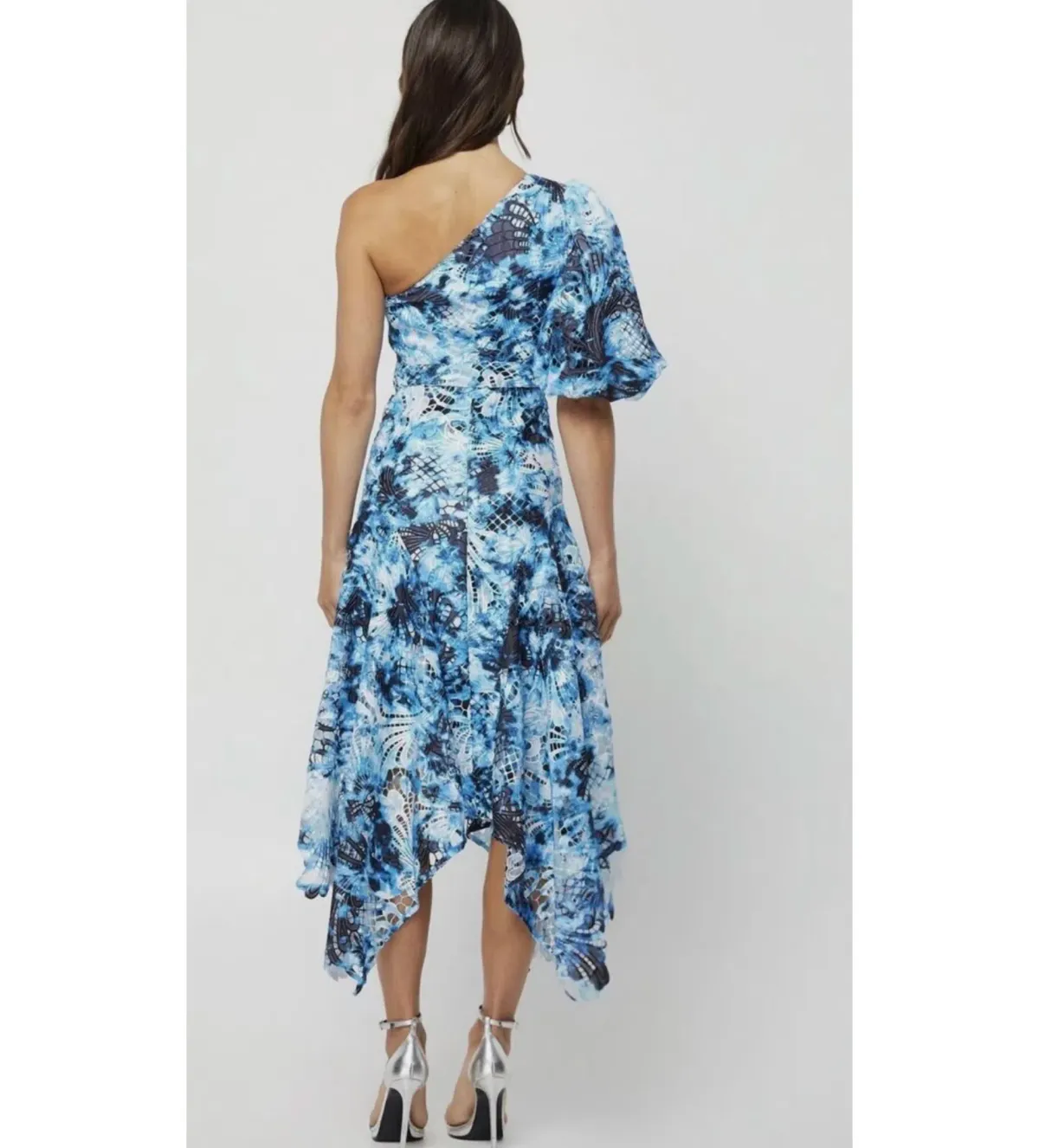 Mossman High Rise Maxi Dress in Blue Tie Dye Size AU 14  - Image 4