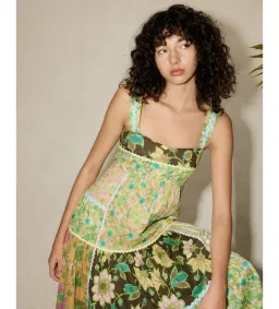 Alemais Winnie Spliced Midi Dress Floral Size AU 12 for rent on The Volte - image 2