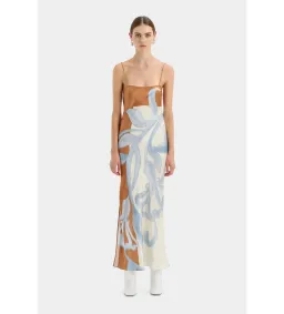 Sir the Label Sorrento Slip Dress in Sciarpa Print Size AU 10 for rent on The Volte - image 1