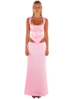 I Am Delilah Valerie Corset and Maxi Skirt Set in Candy Pink Size S / AU 8 for rent on The Volte - image 1