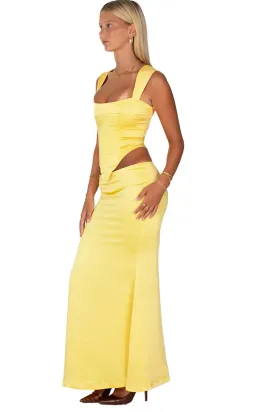 I Am Delilah Valerie Corset and Maxi Skirt Set in Daffodil Yellow Size M / AU 10 for rent on The Volte - image 4