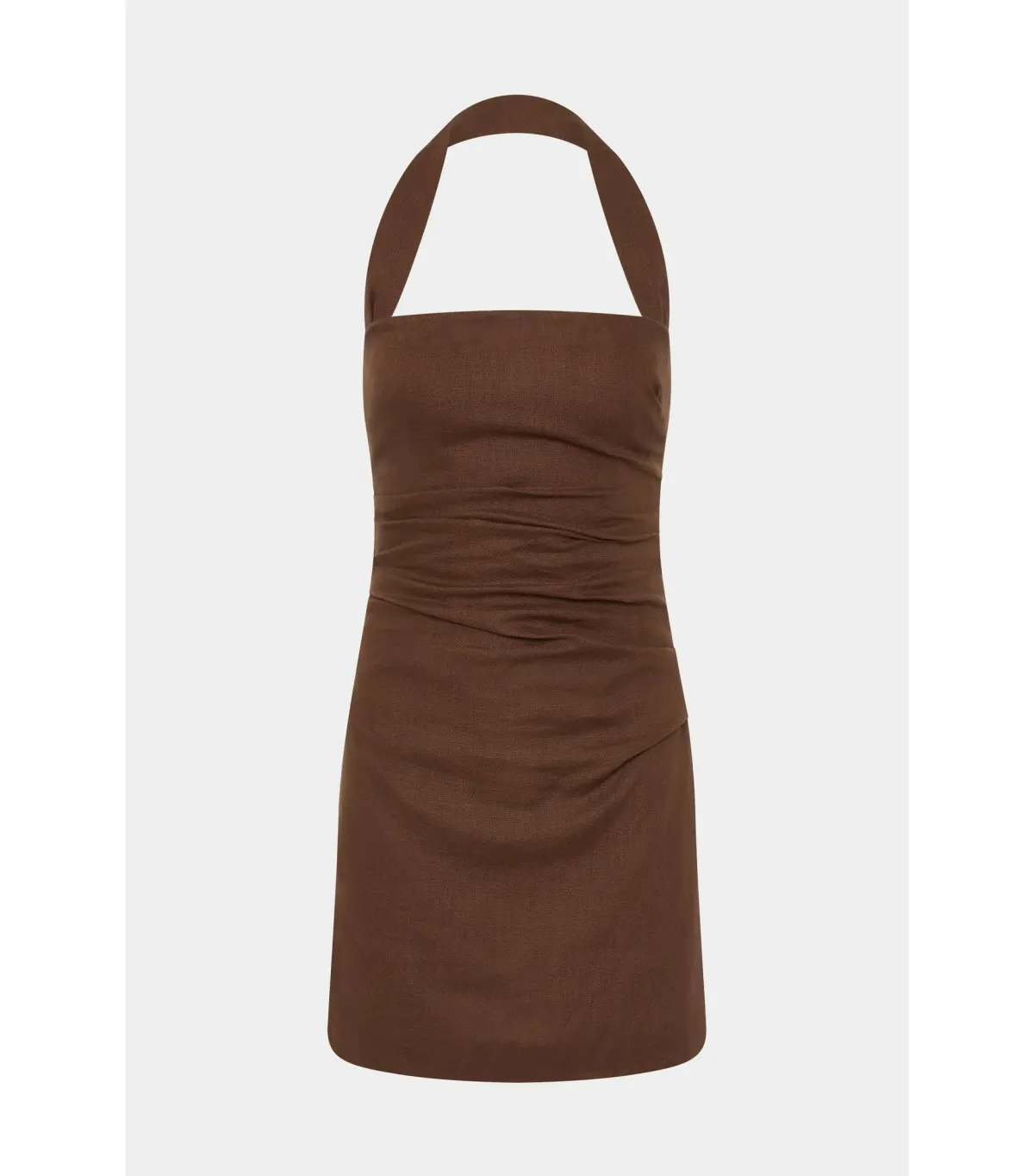 Sir the Label Noemi Halter Mini Dress in Chocolate Size AU 4  - Image 5