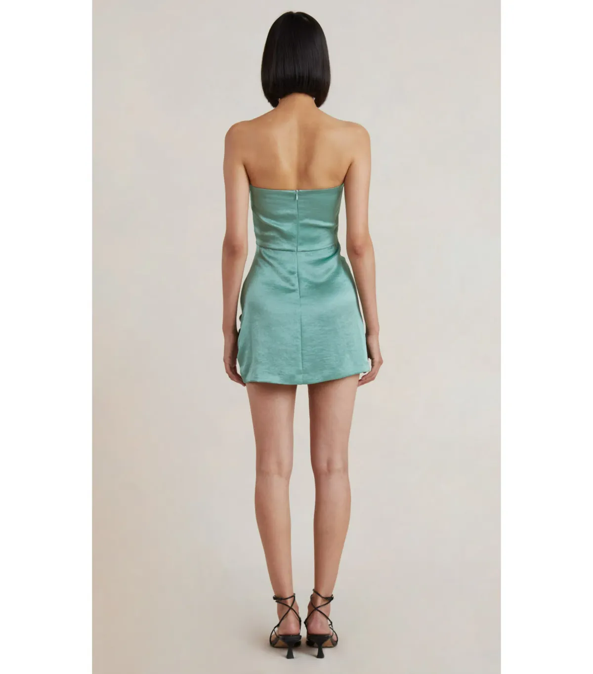 Bec & Bridge Symone Strapless Mini Dress Moss Green Size AU 10 - Image 3