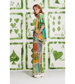 Alemais Rummy Silk Shirt and Pants Set in Multi Size AU 14 for rent on The Volte - image 3