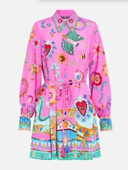 Camilla Shift Shirt Dess Rainbow Roads Size XS/Au 8  for rent on The Volte - image 4