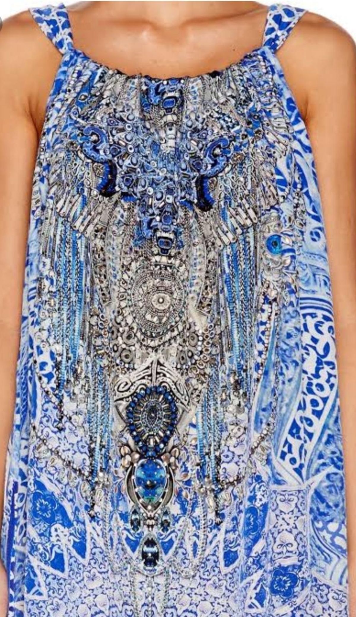 Camilla Bosphorous Drawstring Dress Blue - One Size - Image 3