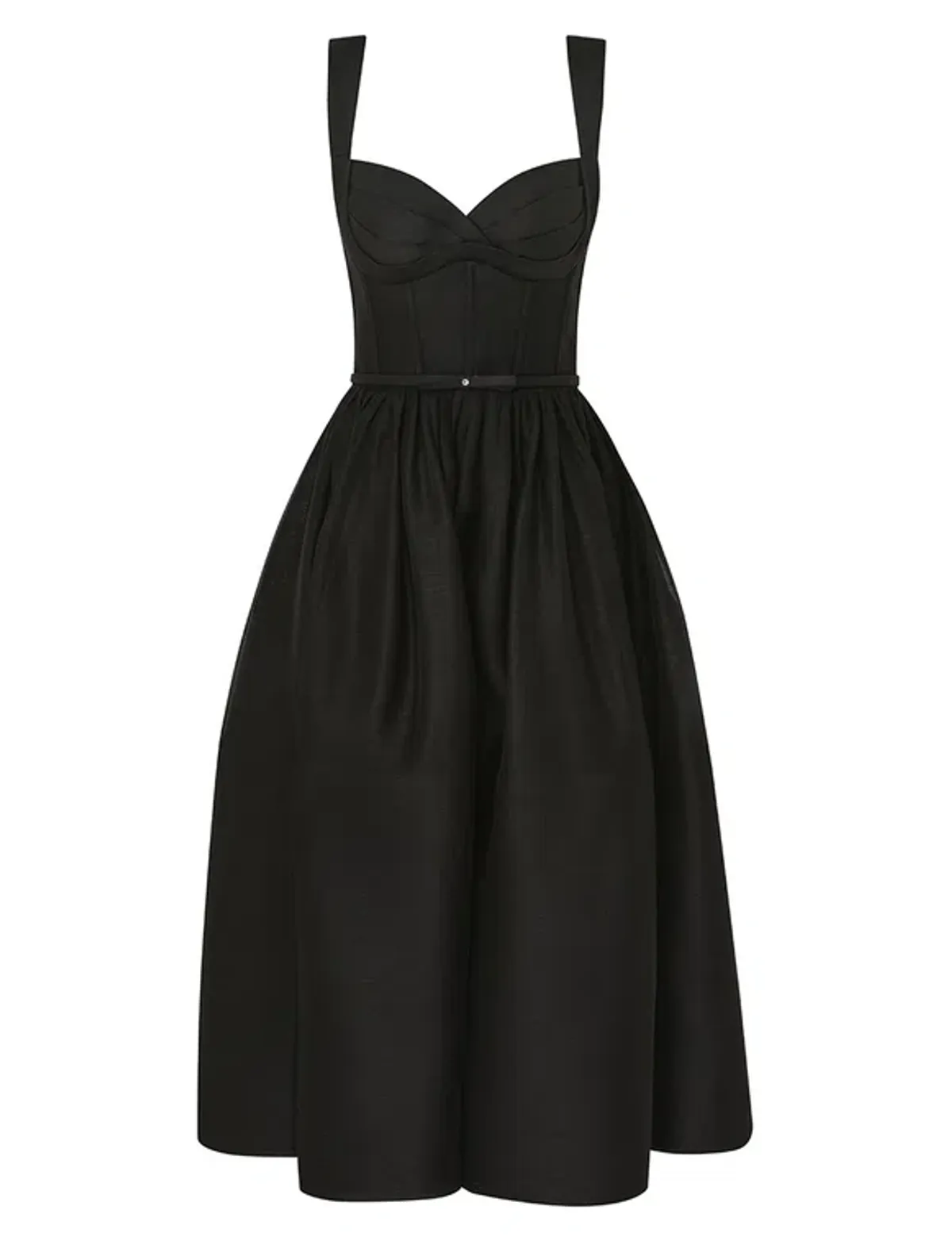 Zimmermann Crush Picnic Midi Black Dress Size 1 / Au 10 - Image 1