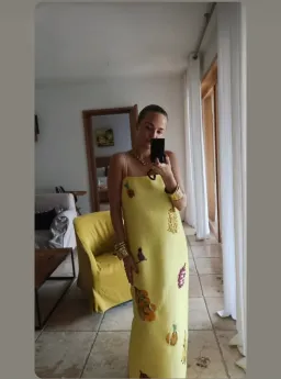 Alemais Diamond Dancer Midi Dress Yellow Size 10  for rent on The Volte - image 6