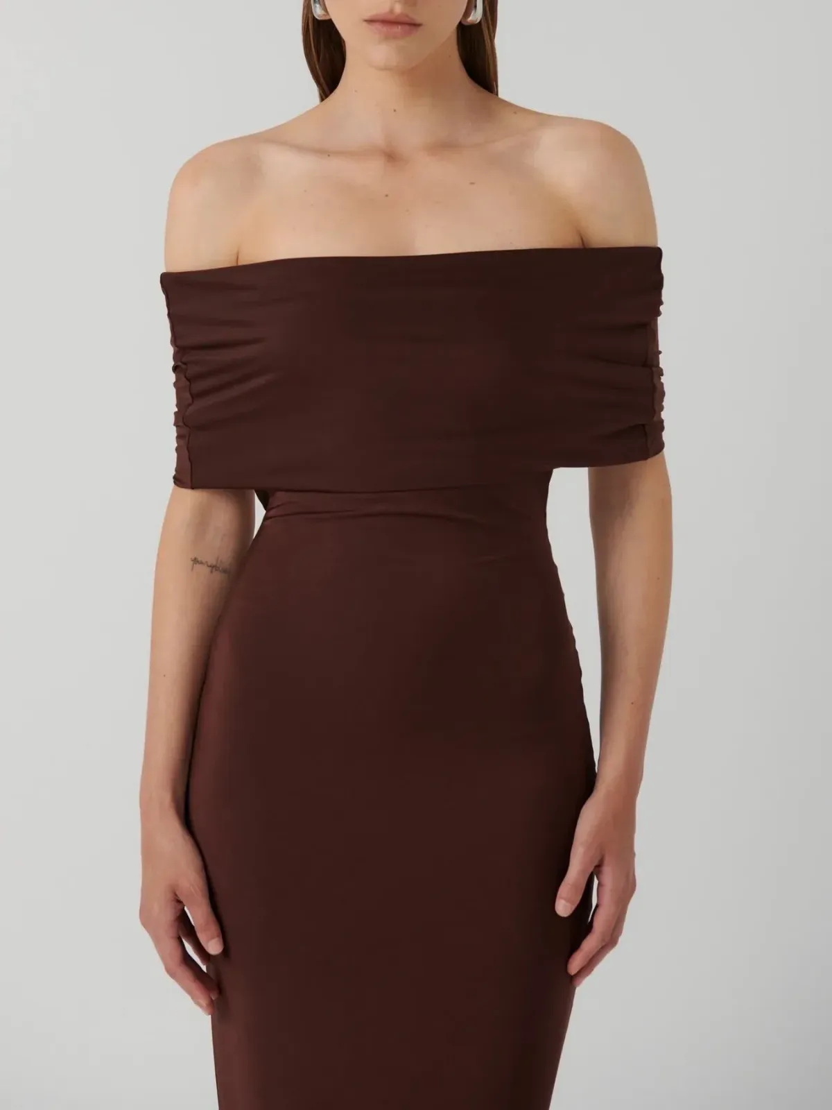 Effie Kats Viela Gown Cocoa Brown Size M (10 AU) - Image 2