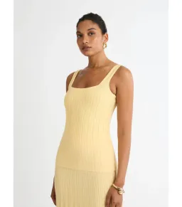 Sheike Elsa Knit Top And Knit Skirt Set Yellow Size AU 6  for rent on The Volte - image 2