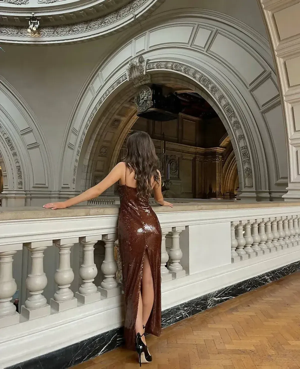 Mew Mews Lorelei Dress Brown Sequin Size S/M - Image 7