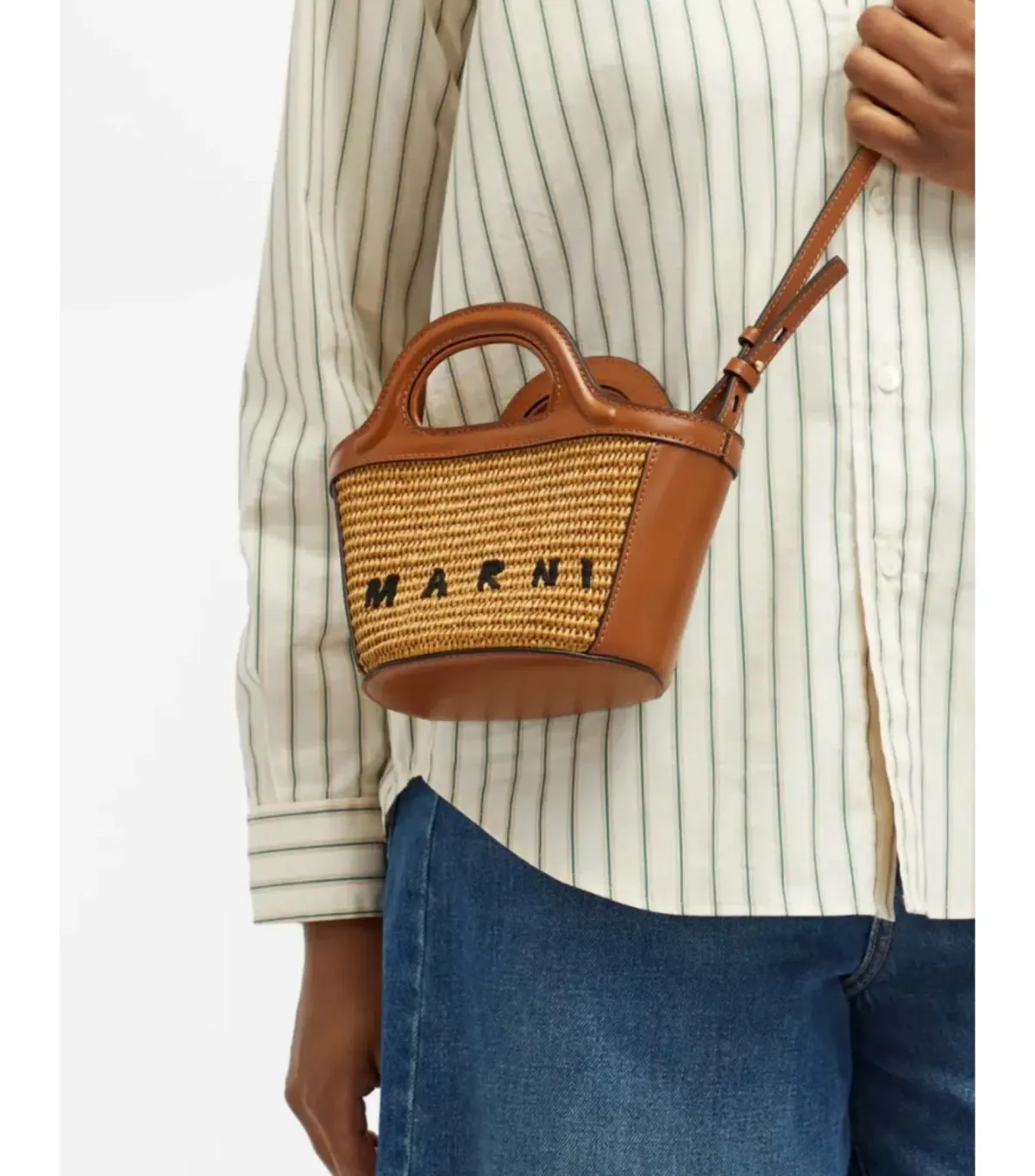 Marni Micro Tropicalia Logo Bag in Raw Sienna - Image 2