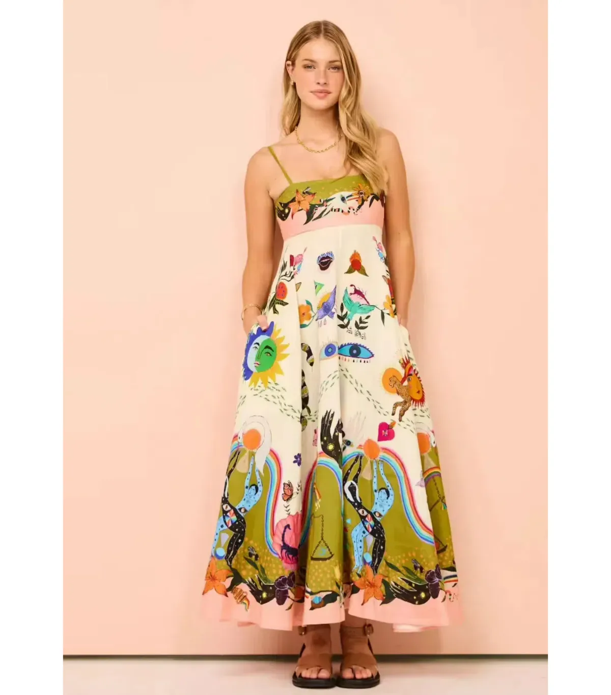 Alemais Evergreen Sundress Print Size AU 6 - Image 1