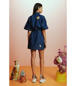 Alemais Jada Mini Dress Denim Blue Size AU 8 for rent on The Volte - image 4