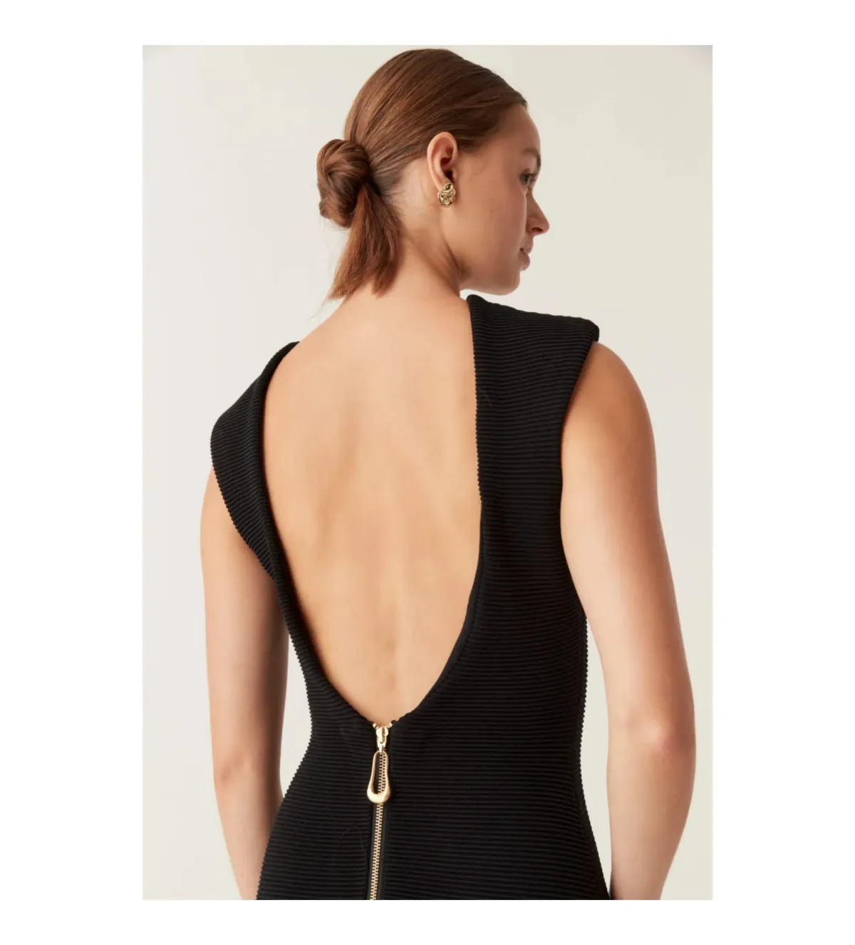 Aje Knitted Raffia Midi Dress Black Size 12 - Image 2